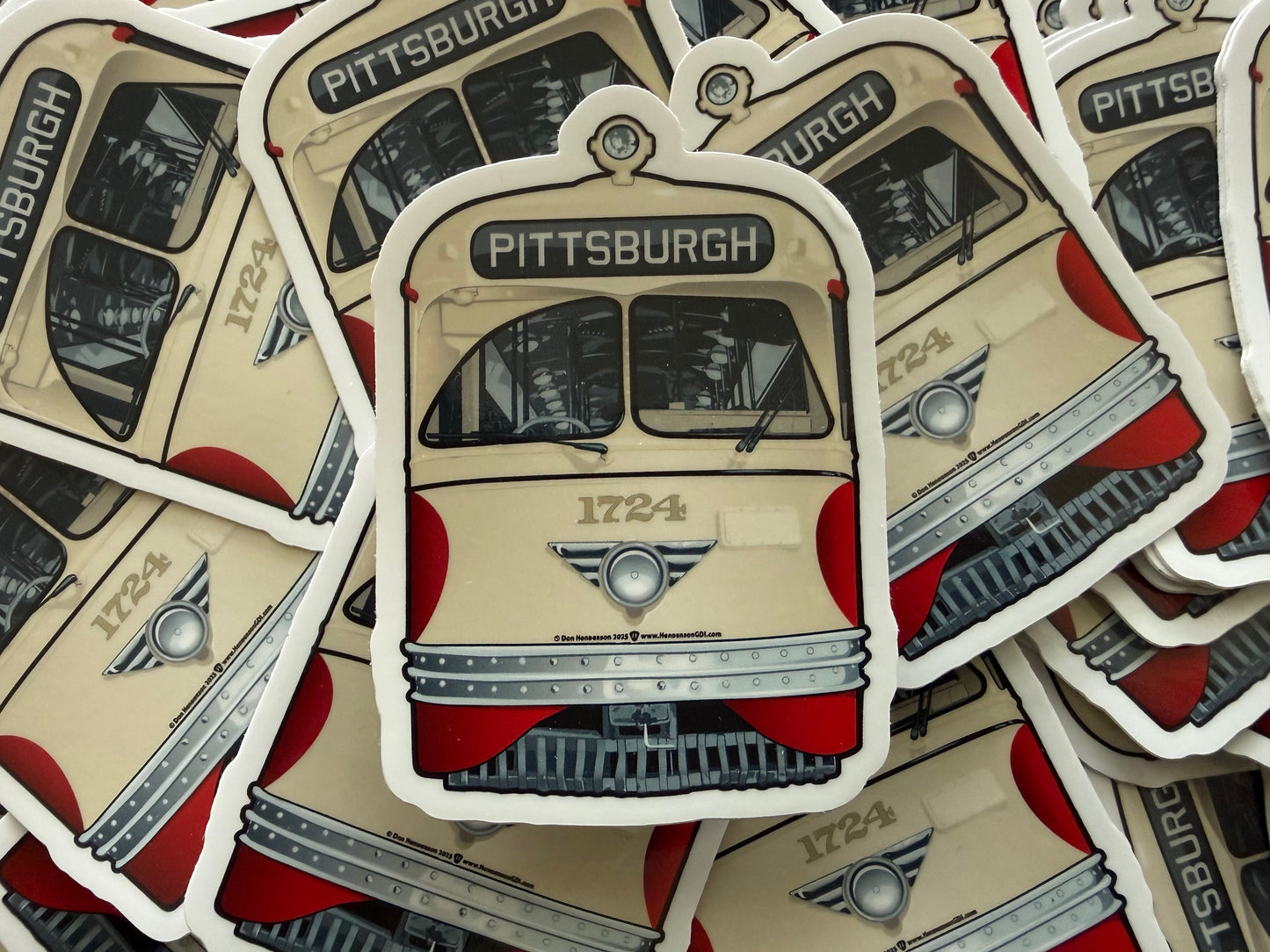 Pittsburgh Railways PCC Trolley 3" Sticker
