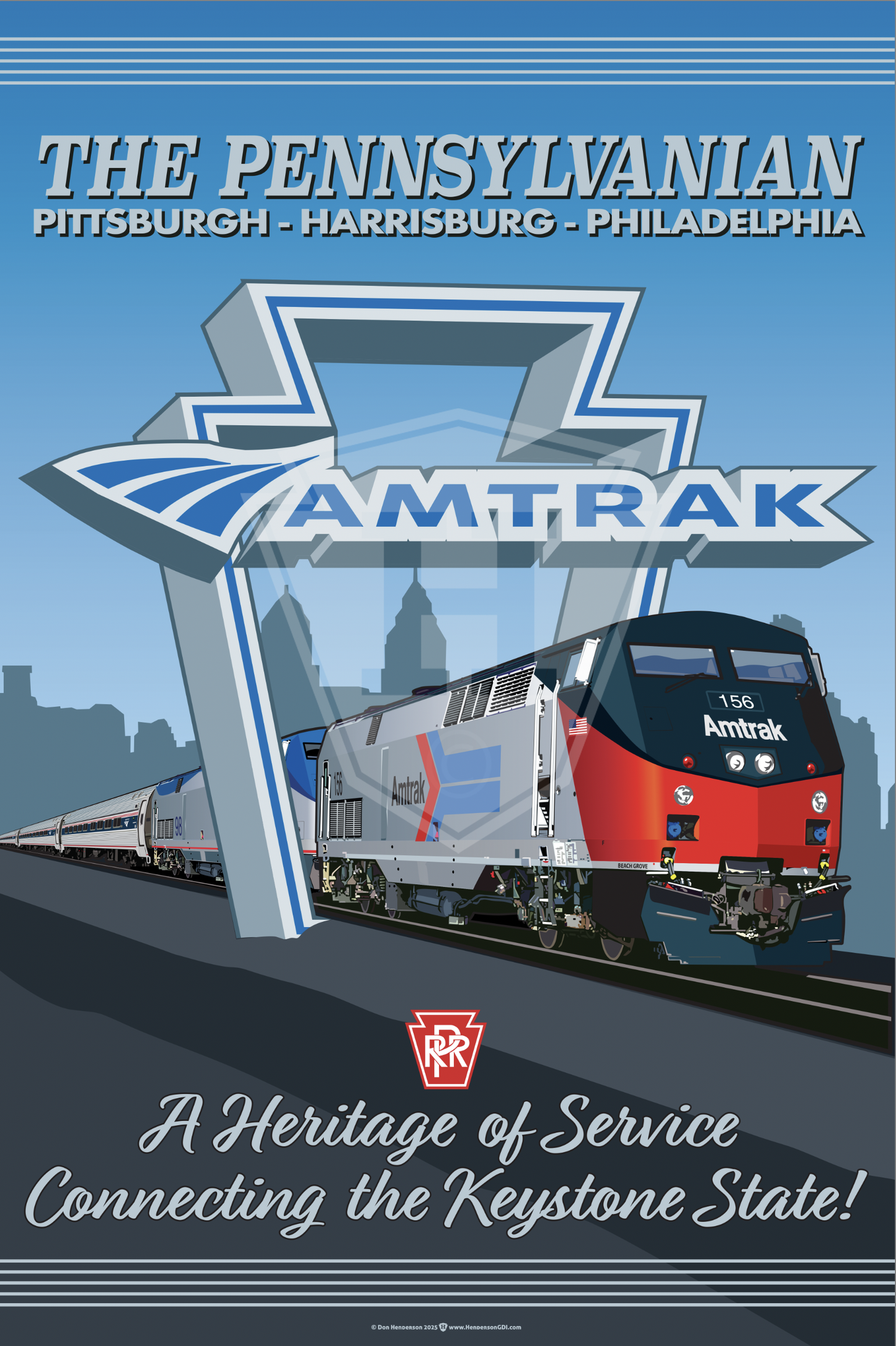 Amtrak The Pennsylvanian - 12x18"