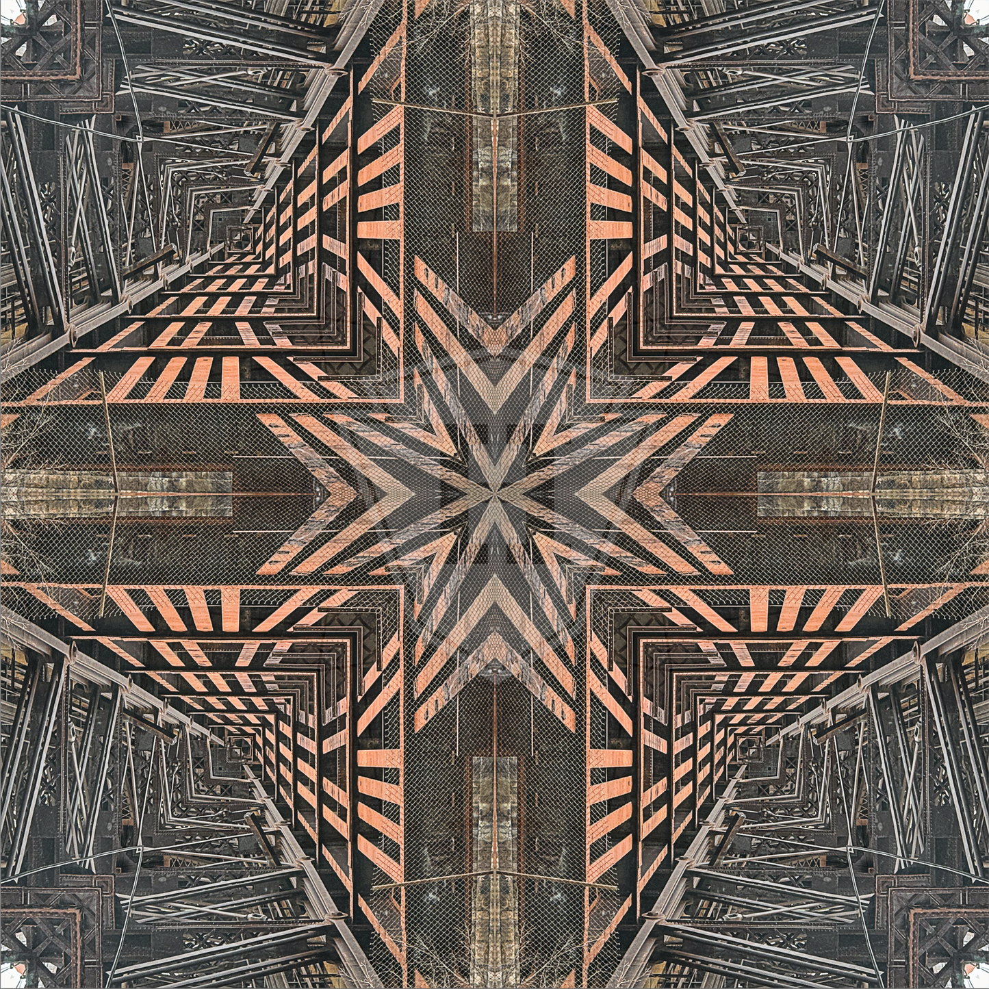 Fort Wayne Railroad Cross - 12x12" Print