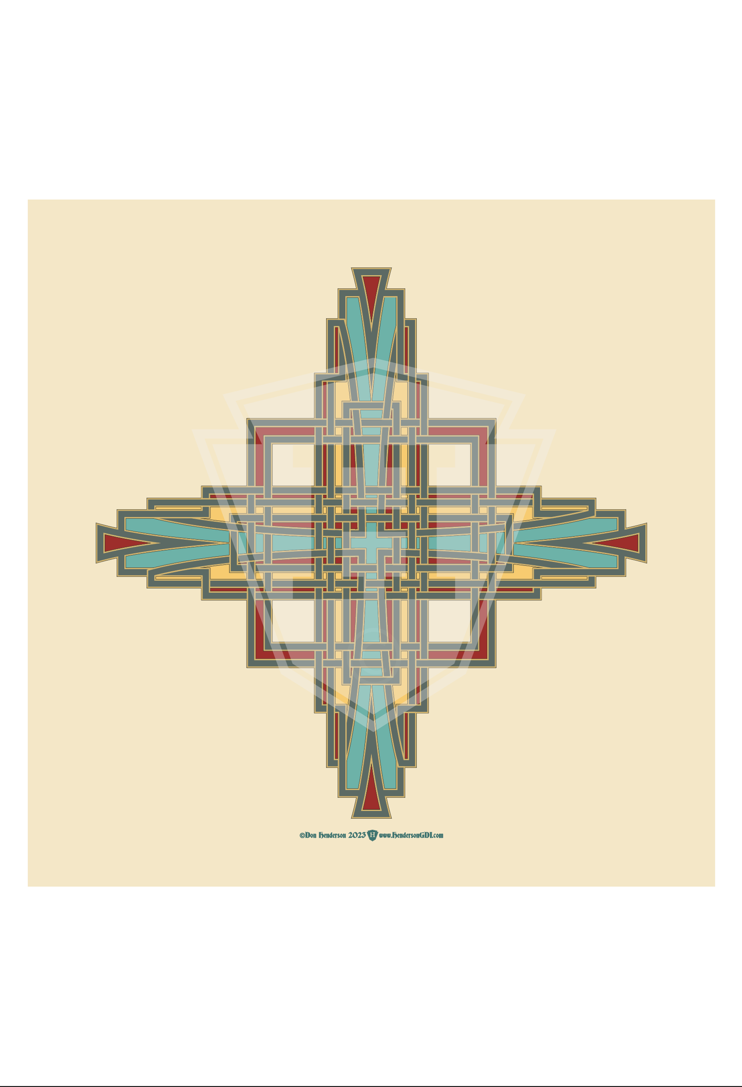 Glaswegian Cross - 12x12" Print