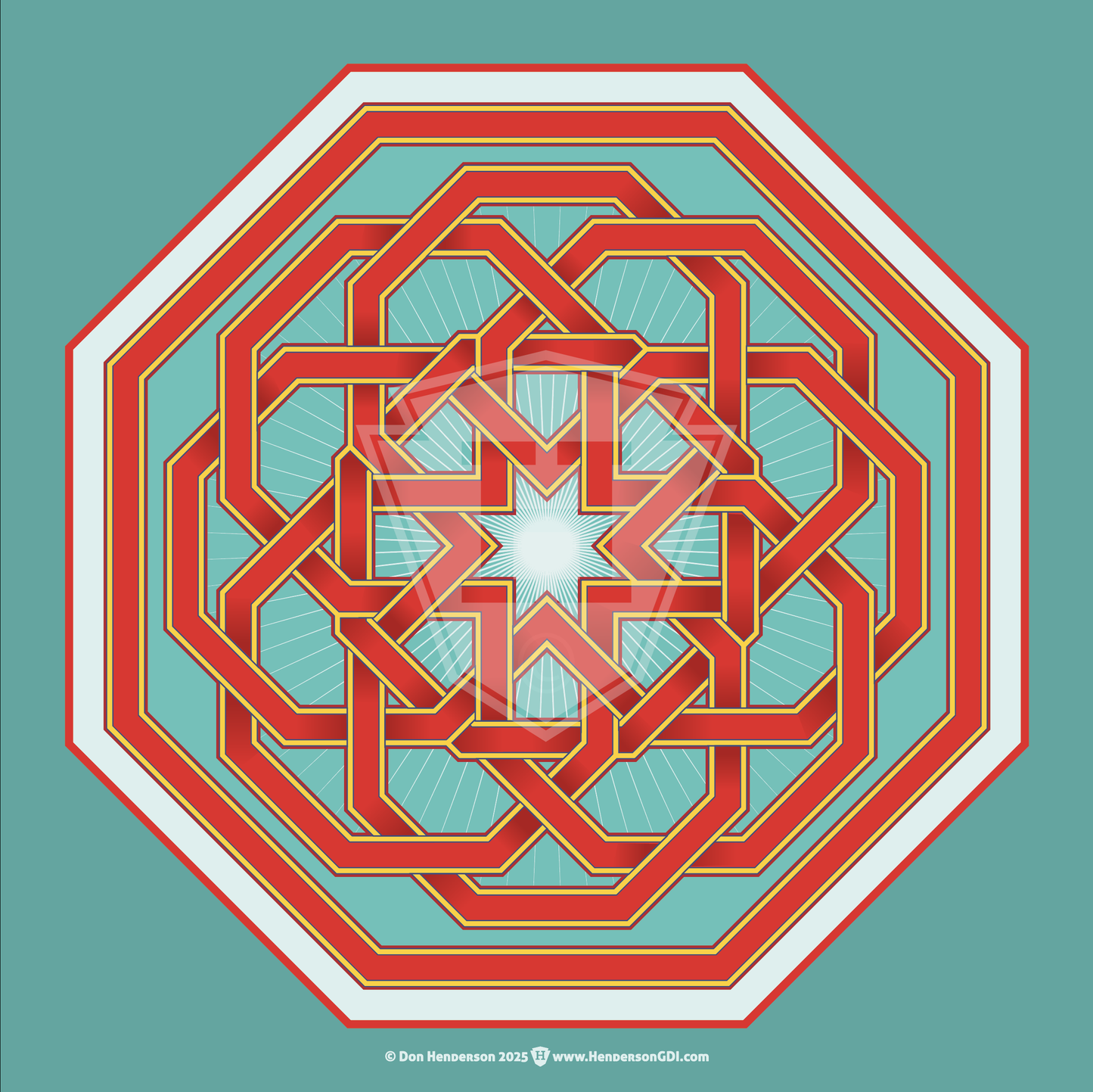 Octagon & Eights - 12x12" Print