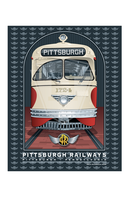 Pittsburgh Railways - PCC 11x14" Print