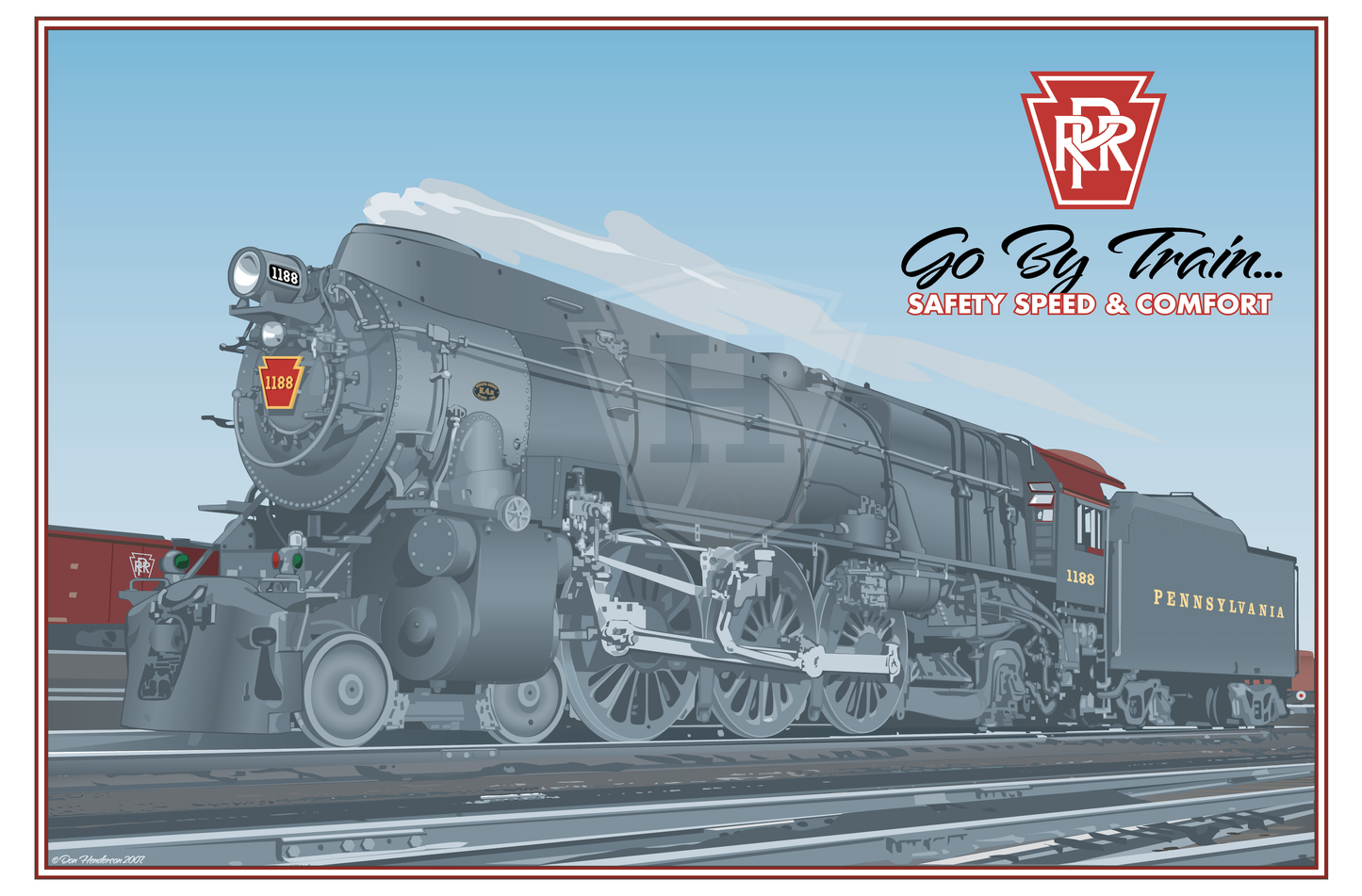 PRR K-4S Pacific Skyline - 18x12" Print