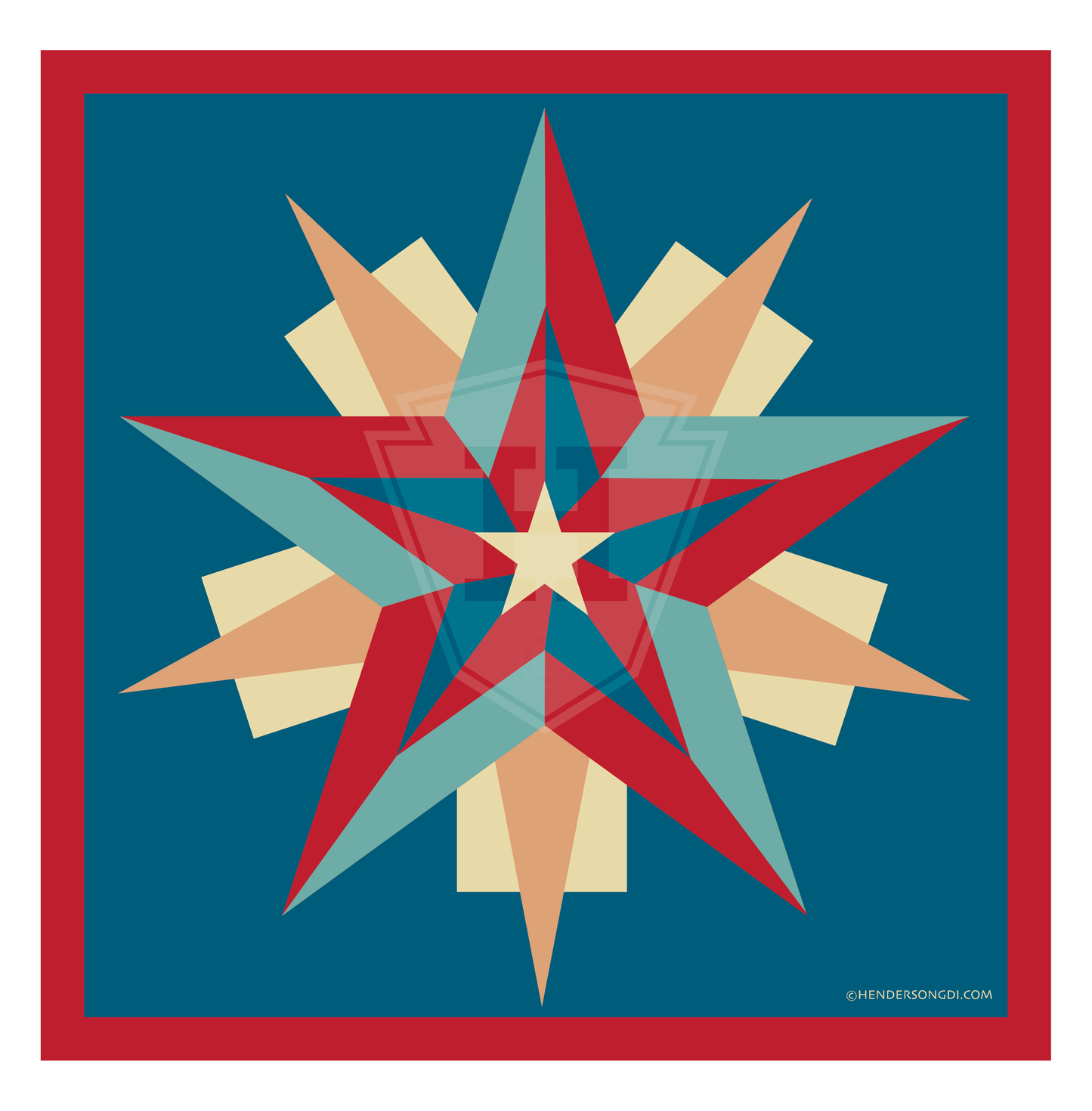Barn Star 1 - 12x12" Print