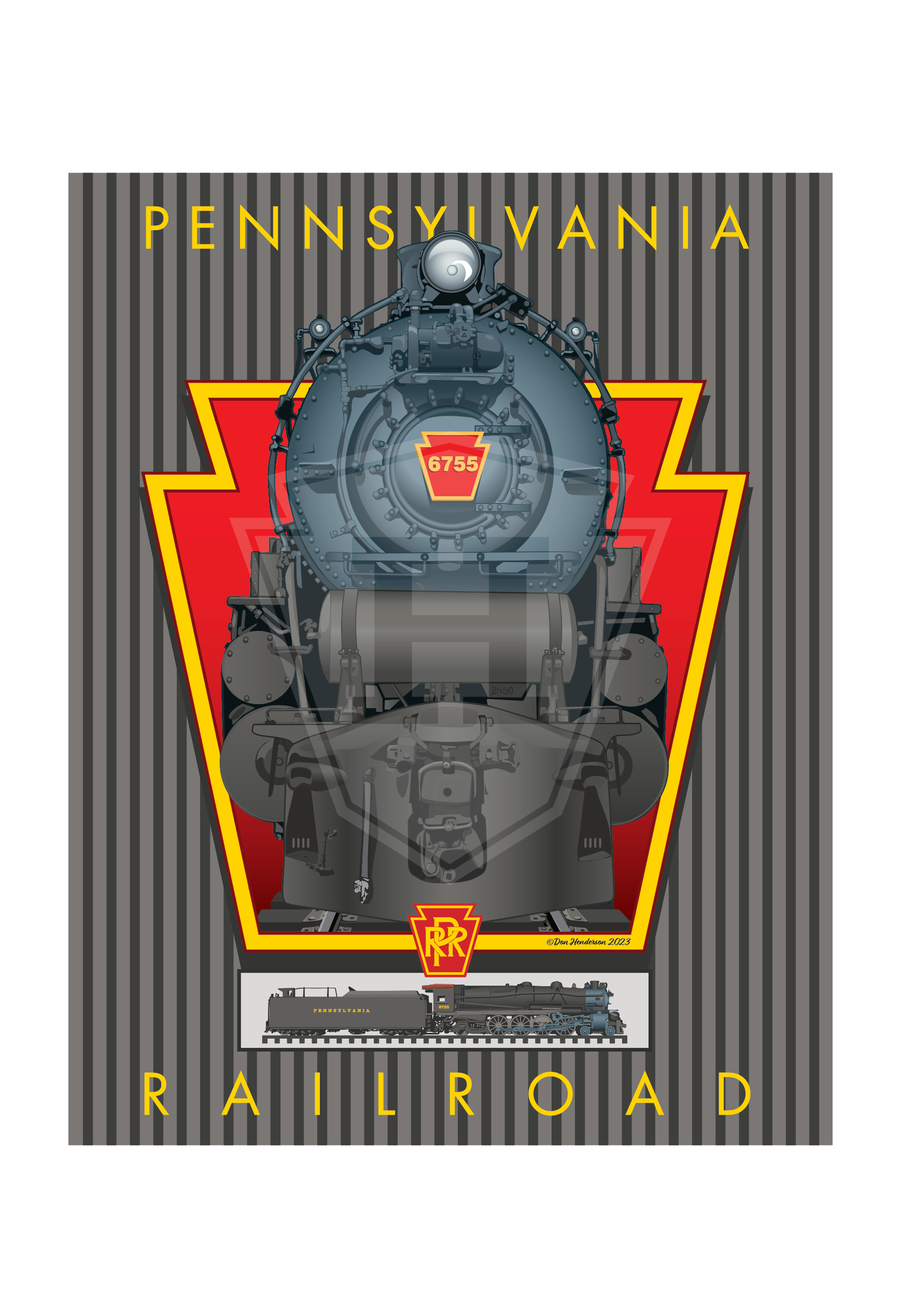 PRR M-1 Mountain Type Locomotive - 11x14" Print