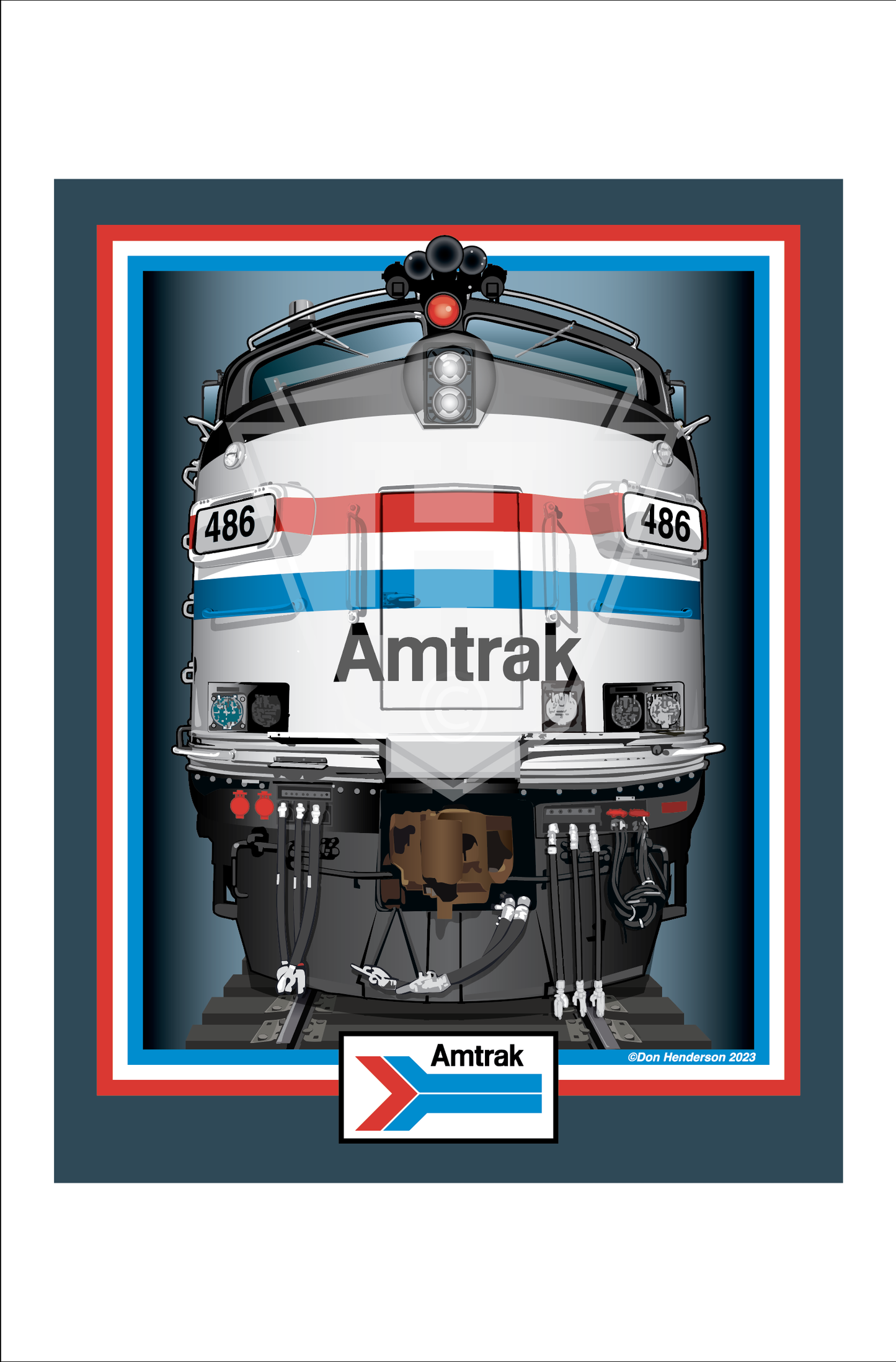 Amtrak FL9 No. 486 - 11x14" Print