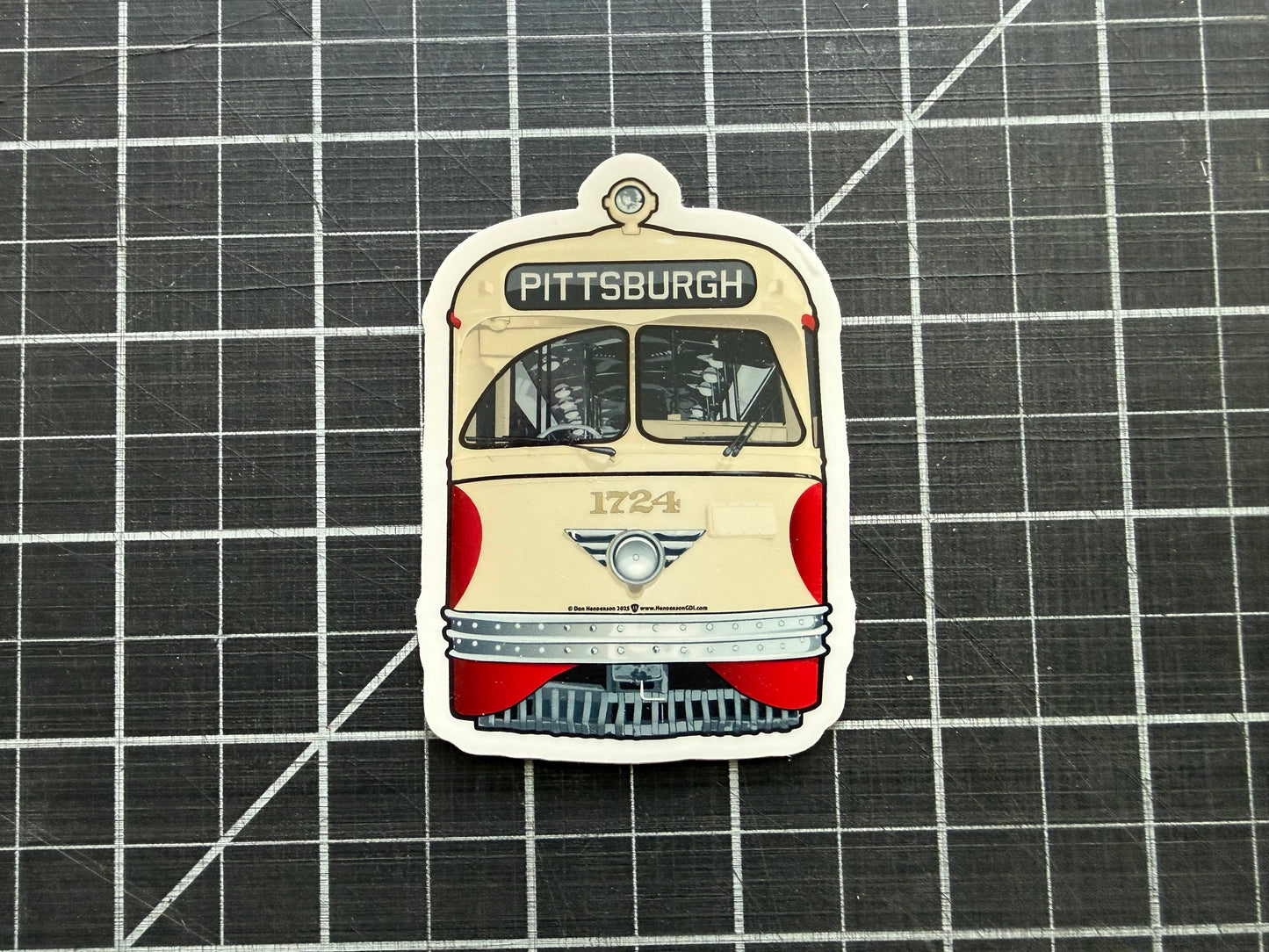 Pittsburgh Railways PCC Trolley 3" Sticker