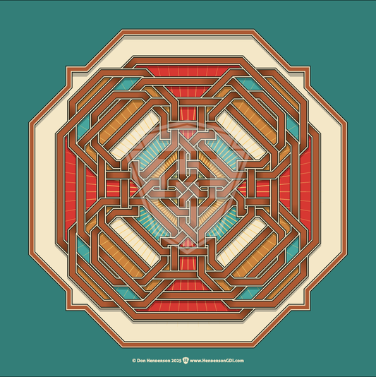 Eight by Eight Octagons - 12x12" Print