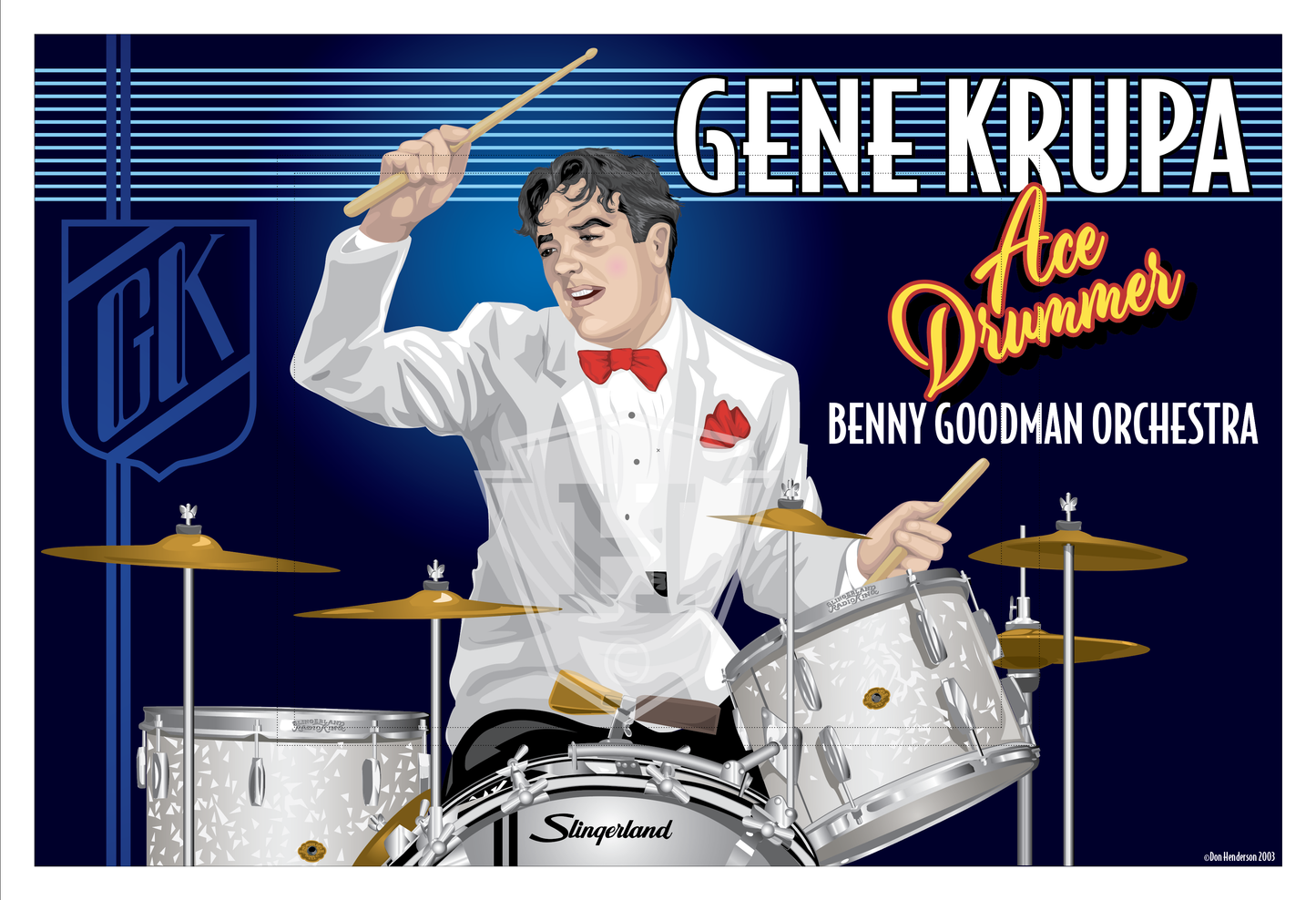 Gene Krupa - 18x12" Print