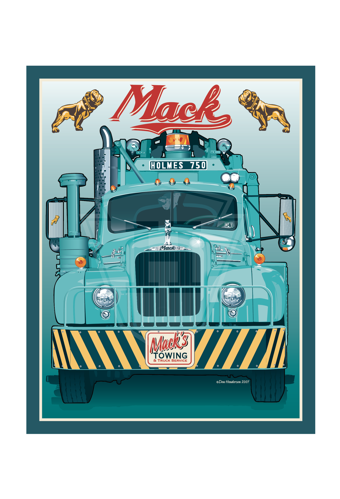 Mack Tow Truck - 11x14" Print
