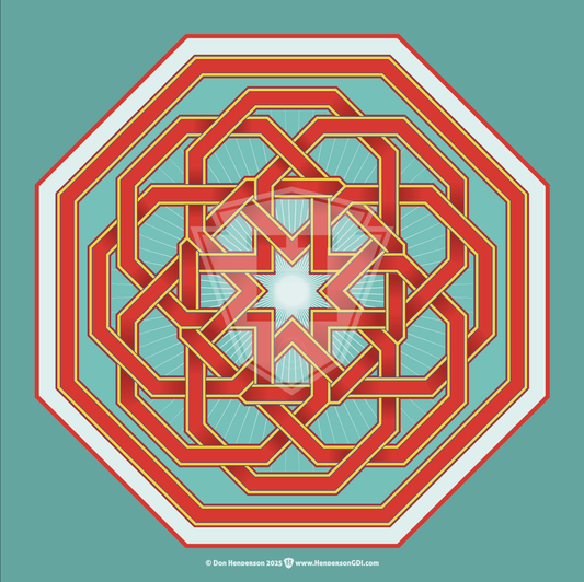 Octagon & Eights - 12x12" Print
