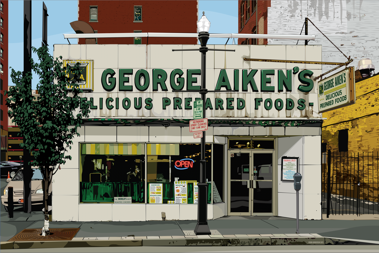 George Aiken's Restaurant - 18x12" Print