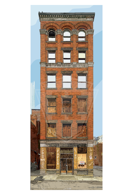 Shields Rubber Building - 7x18" Print