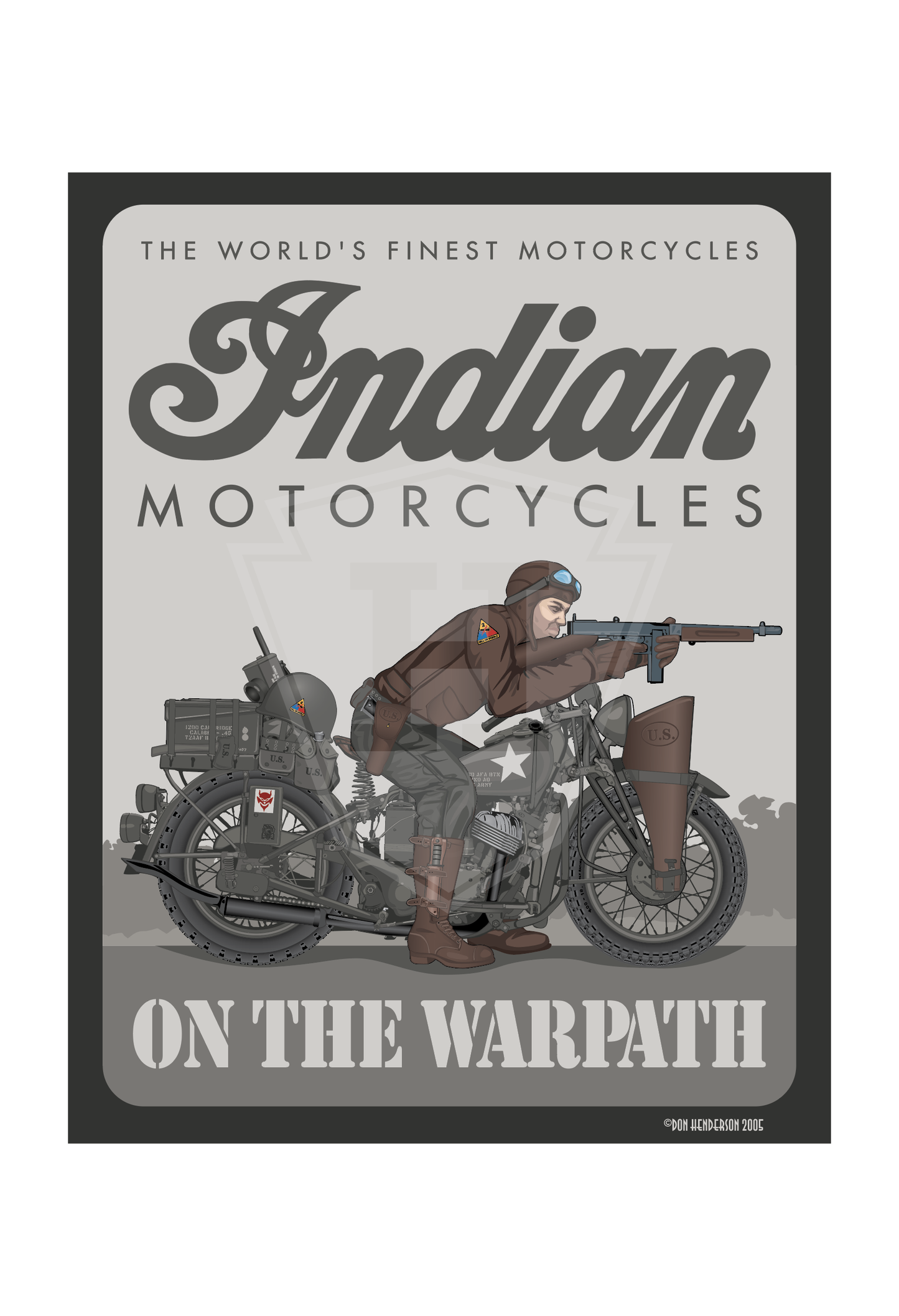 Indian on the Warpath - 11x14" Print