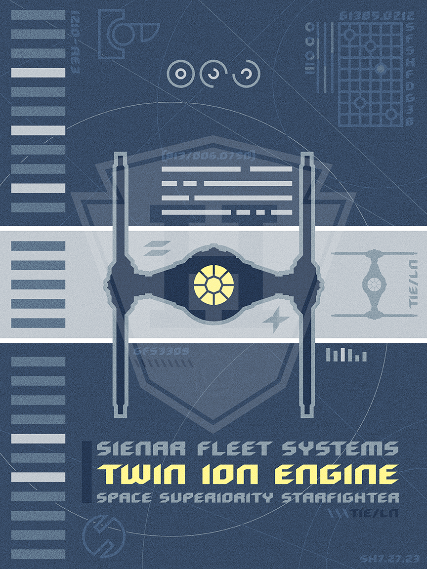 Twin Ion Engine - 12x16" Print