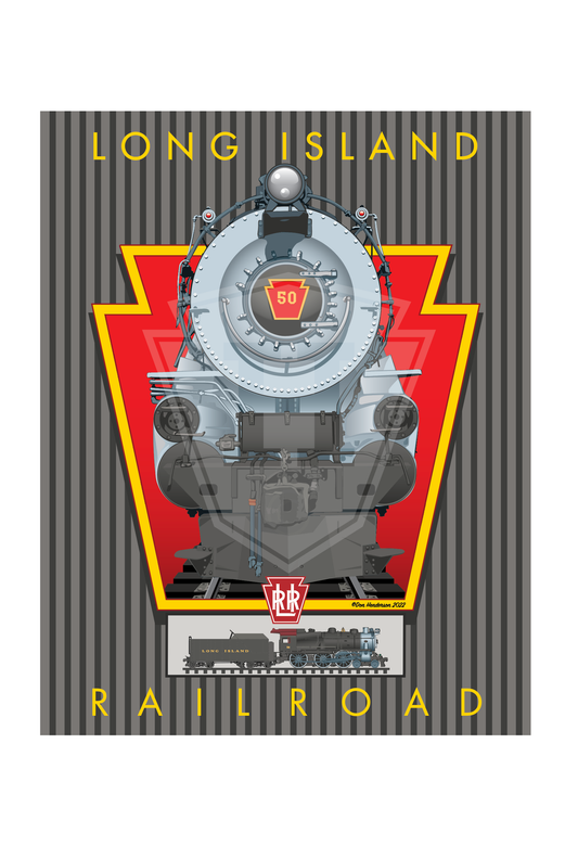 Long Island Rail Road G-5 Locomotive - 11x14" Print